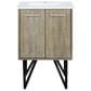 Lexora Home Lancy 24" Single Bathroom Vanity in Rustic Acacia with 2 cm White Quartz Top and Rectangular Sink, , large