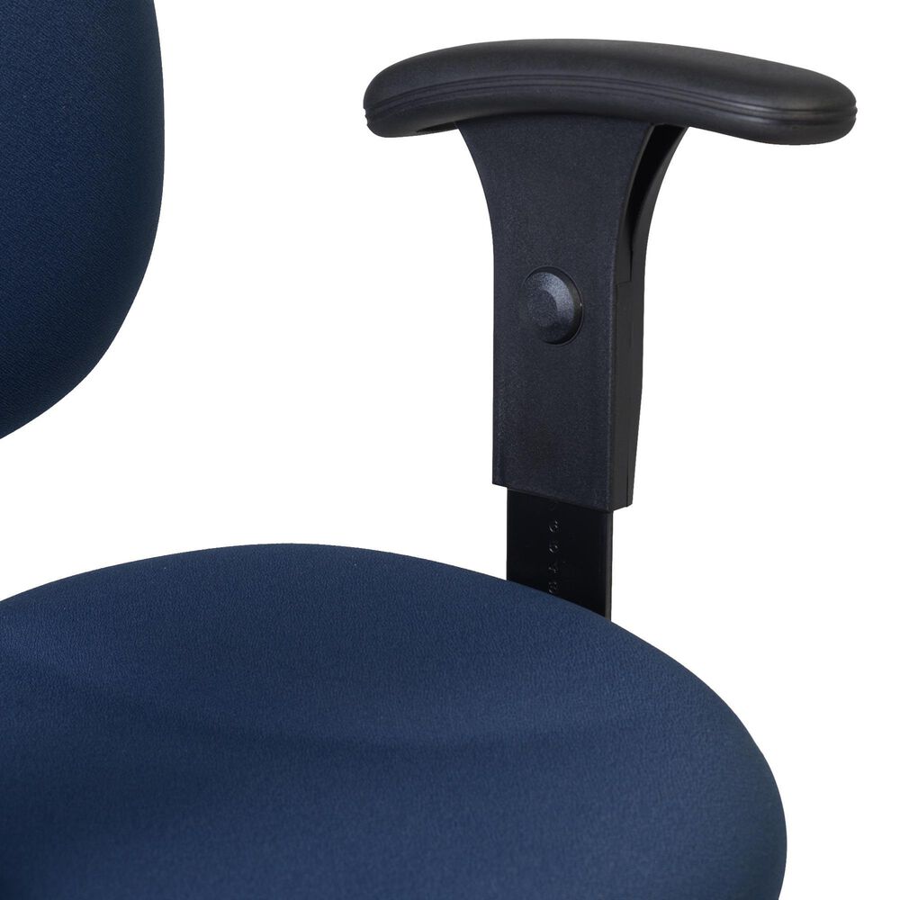 Regency Global Sourcing Comfort Series Swivel Computer Task Chair with Adjustable Arms in Navy Blue, , large