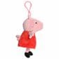 Aurora 4.5" Peppa Pig Clip-On Plush in Pink and Red, , large
