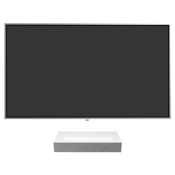 LG 4K UHD Laser Smart Home Theater CineBeam Short Throw Projector in White with 120 inch Screen