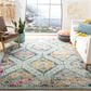 Safavieh Madison MAD418K 10" x 14" Blue and Yellow Area Rug, , large