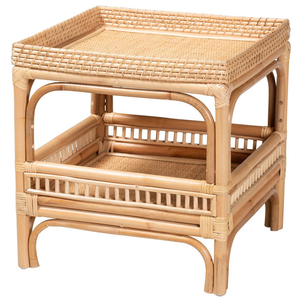 Baxton Studio Lombok End Table in Natural, , large