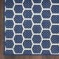 Nourison Twist Reversible 2"2" x 10" Navy Indoor/Outdoor Runner, , large