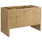 James Martin Vanities Hudson 48" Single Bathroom Vanity in Light Natural Oak with 3 cm Eternal Marfil Quartz Top and Rectangular Sink, , large
