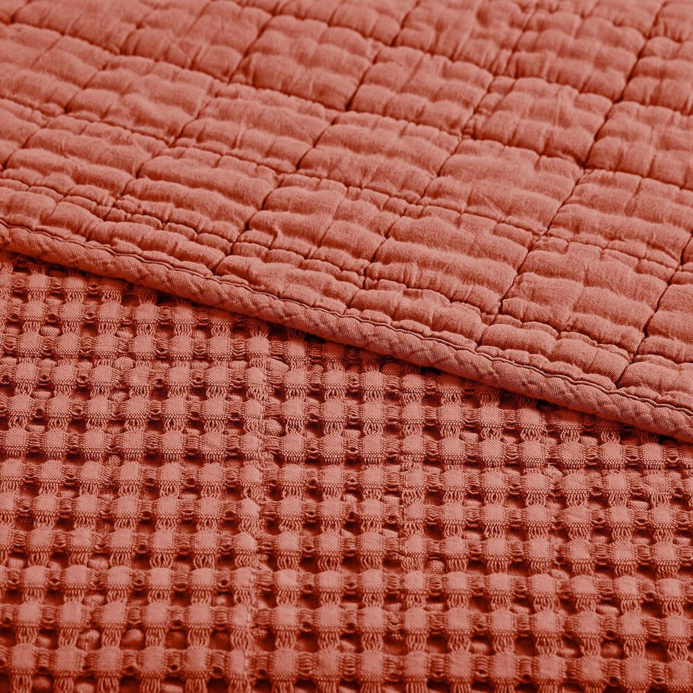 Levtex Mills Waffle 3-Piece Full/Queen Quilt Set in Adobe, , large