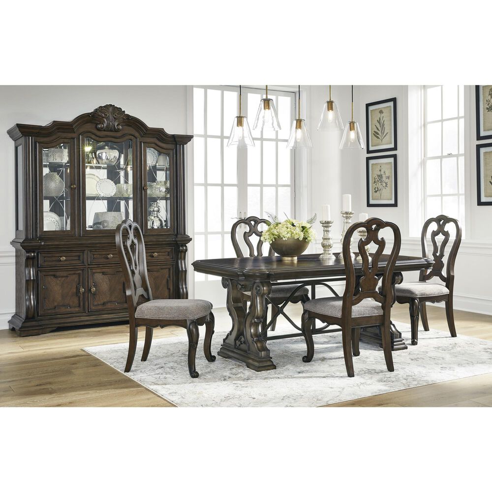 Millenium Maylee Dining Buffet with Hutch in Dark Brown, , large