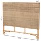 Baxton Studio Cantara Queen Panel Headboard in Natural Brown, , large