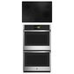 GE Profile 2-Piece Kitchen Package with 30" Built-In Double Wall Oven and Electric Cooktop in Stainless Steel and Black, , large