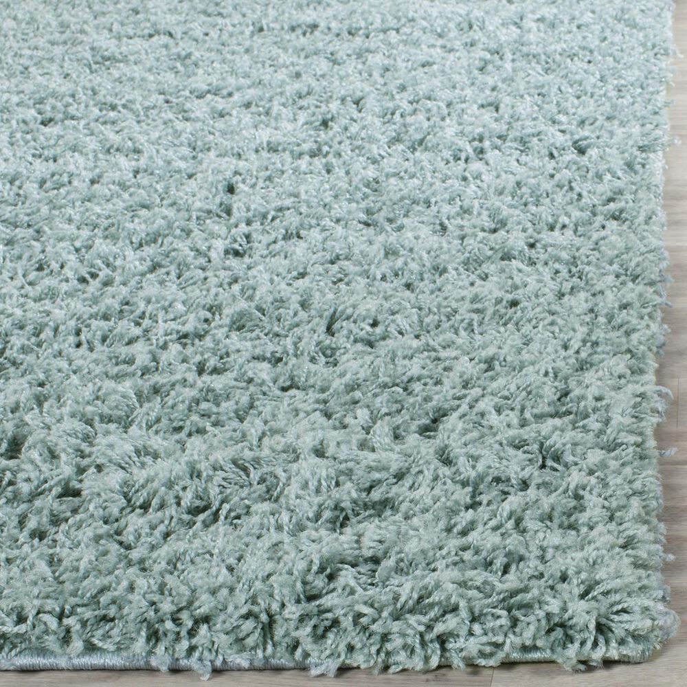 Safavieh Athens Shag SGA119D-5 5&#39;1&quot; x 7&#39;6&quot; Seafoam Area Rug, , large