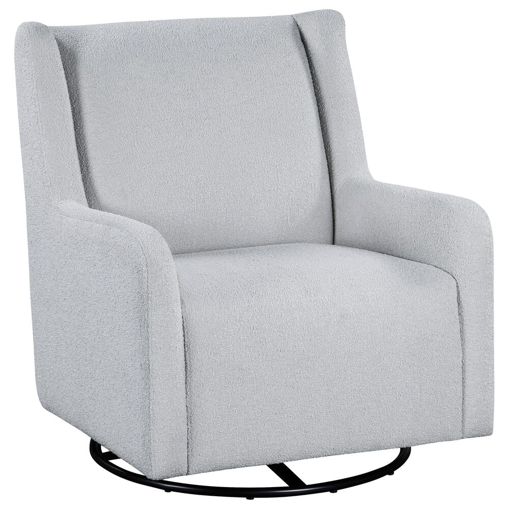 Coaster Serra Swivel Glider Chair in Dove Grey, , large