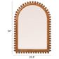 Creative Coop Willa Wood Ball Framed Arched Wall Mirror in Walnut, , large