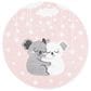 Safavieh Carousel 3" Round Pink and White Kids  Area Rug, , large