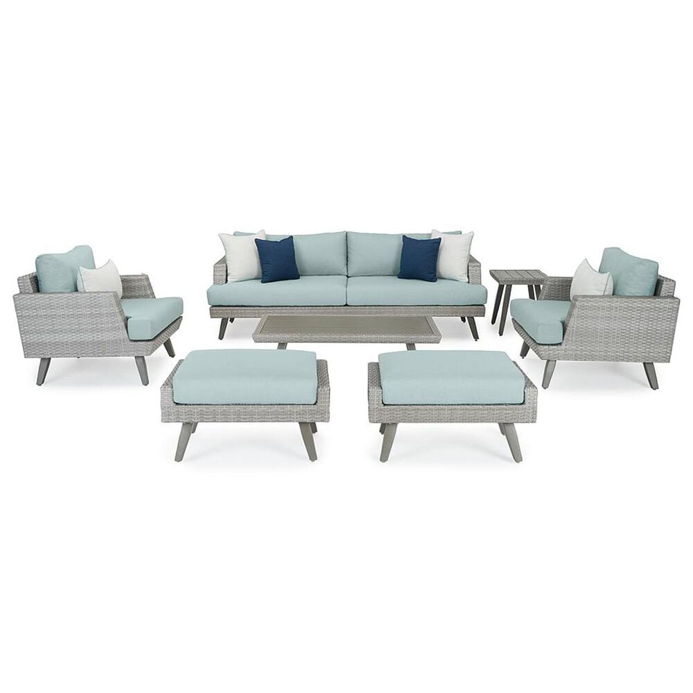RST Brands Portofino 7-Piece Sunbrella Patio Seating Set in Spa, , large