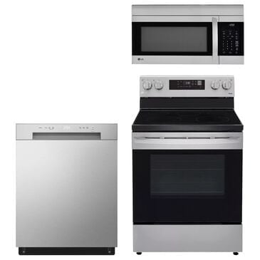 LG Appliance 3-Piece Kitchen Package with 1.7 Cu. Ft. Microwave Oven and Electric Range in Stainless Steel, , large
