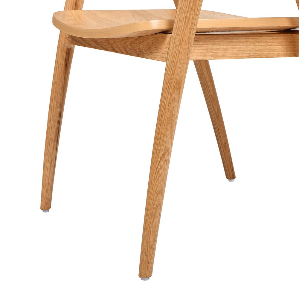 Jennifer Taylor Home Simeon Arm Chair in Warm Natural Brown, , large