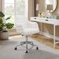 Linon Home Decor Fiona Office Chair with White Cloud Bubble Cushion in Silver, , large