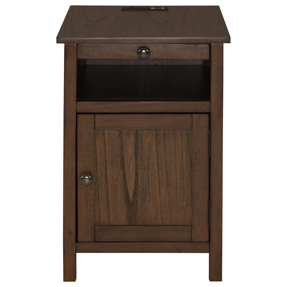 Ashley Treytown Chairside End Table in Warm Brown, , large