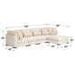 Ashley Donelson Creek 5-Piece Stationary Reversible Sectional in Vanilla, , large