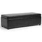 Baxton Studio Dennehy Storage Ottoman in Black, , large