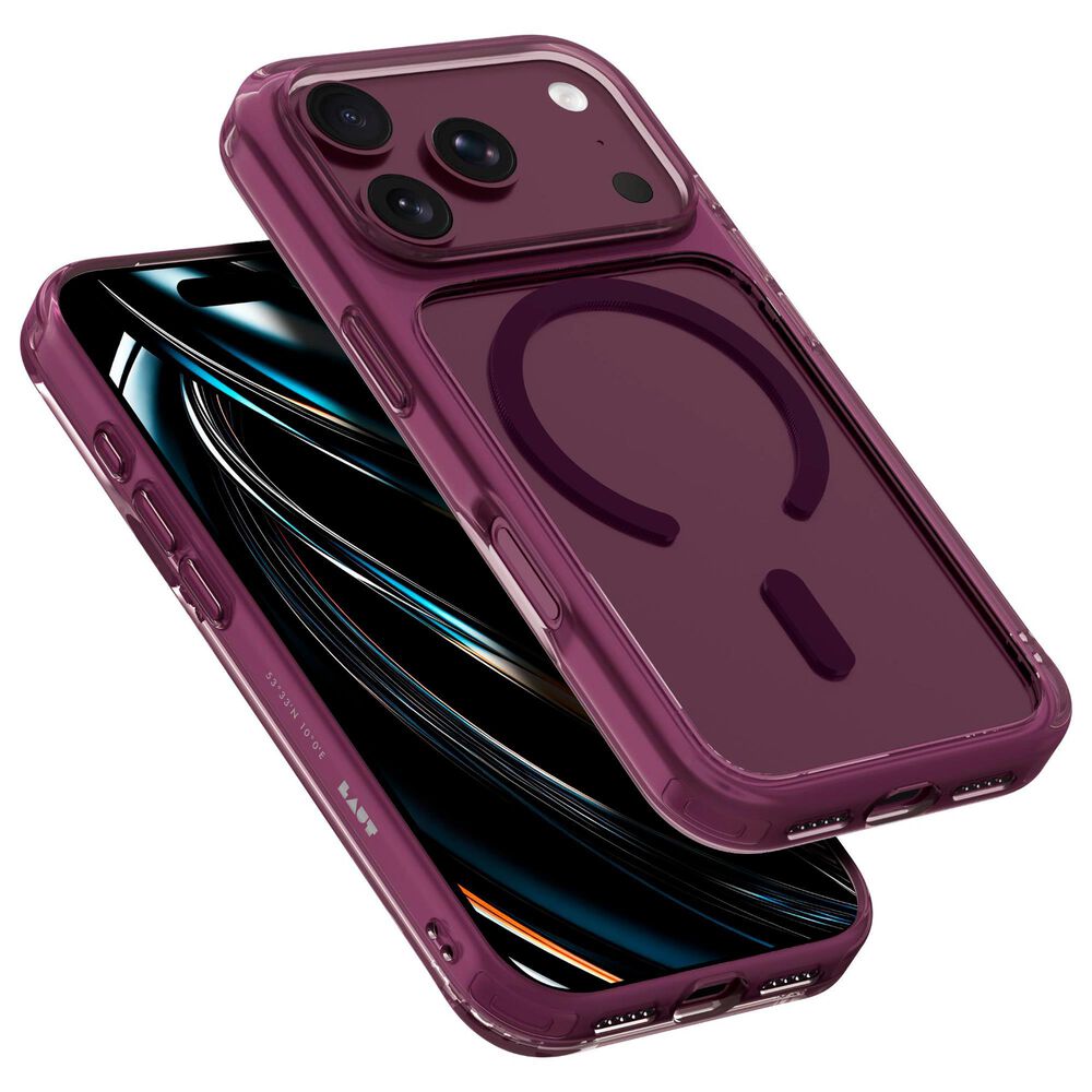 LAUT Crystal Fluro Hard Case for iPhone 18 Pro Max in Clear Burgundy, , large