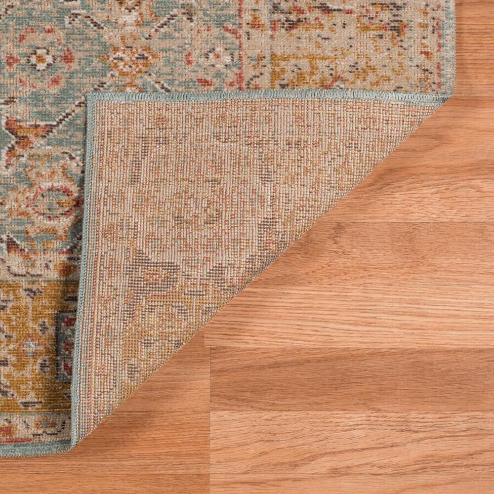 Amer Rugs Eternal 2&#39;2&quot; x 3&#39; Teal and Gold Area Rug, , large