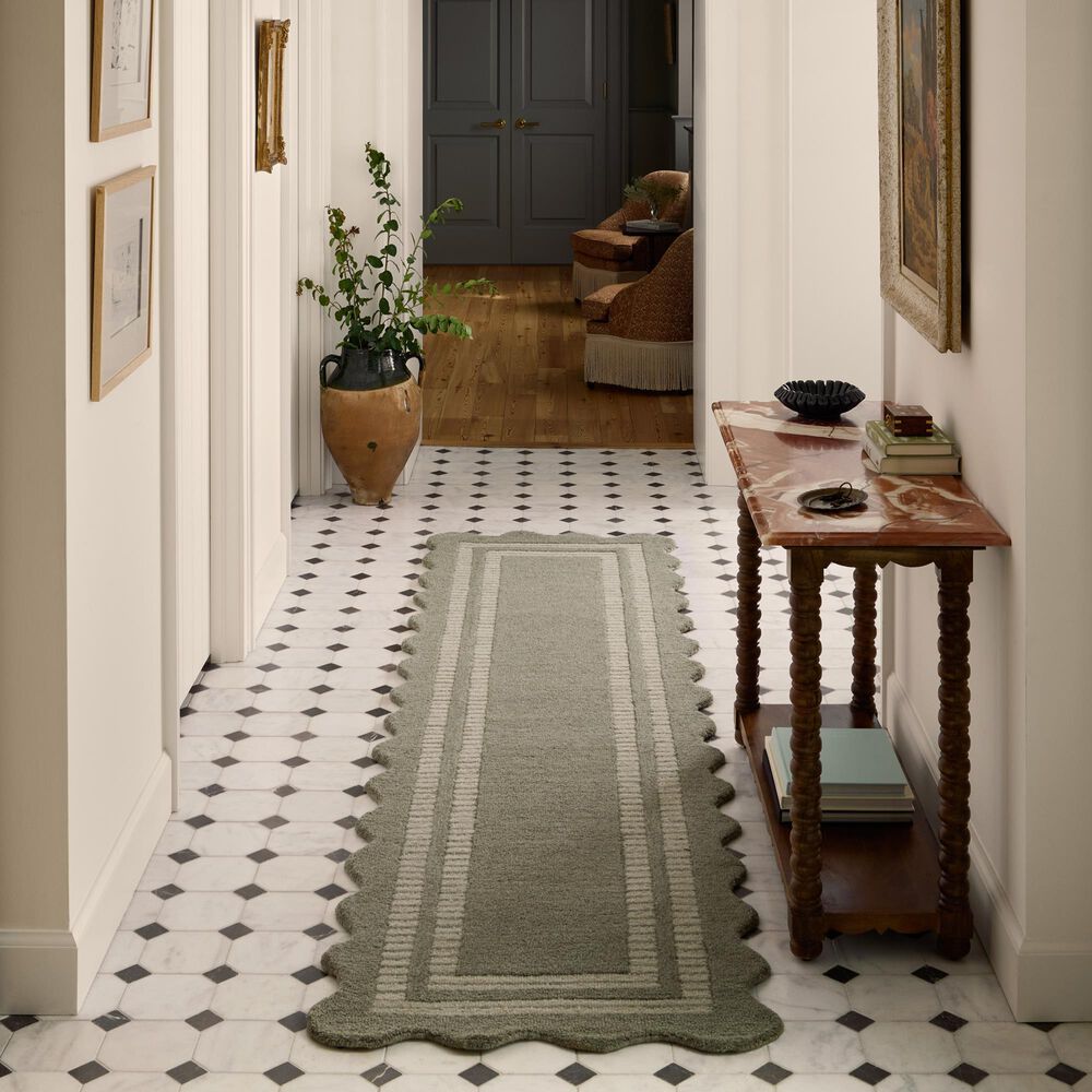 Loloi II Scottie 2&#39;6&quot; x 7&#39;6&quot; Olive and Pebble Runner, , large