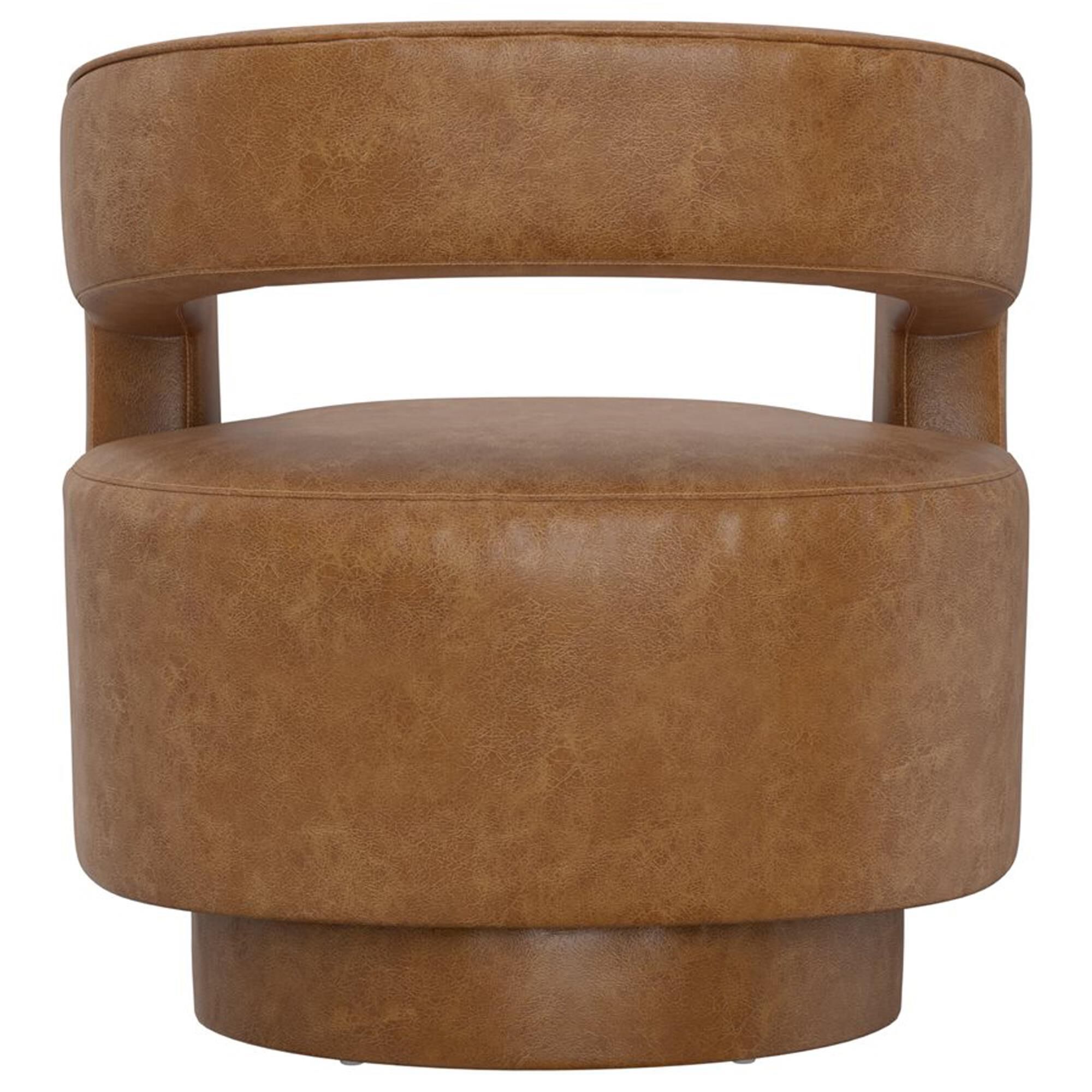 Golden Wave Furniture Swivel Chair in Saddle