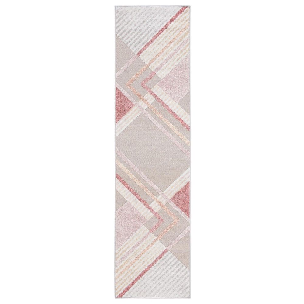 Safavieh Sarasota 2"3" x 9" Pink and Brown Indoor/Outdoor Runner, , large