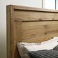 Ashley Galliden King Panel Bed in Light Brown, , large
