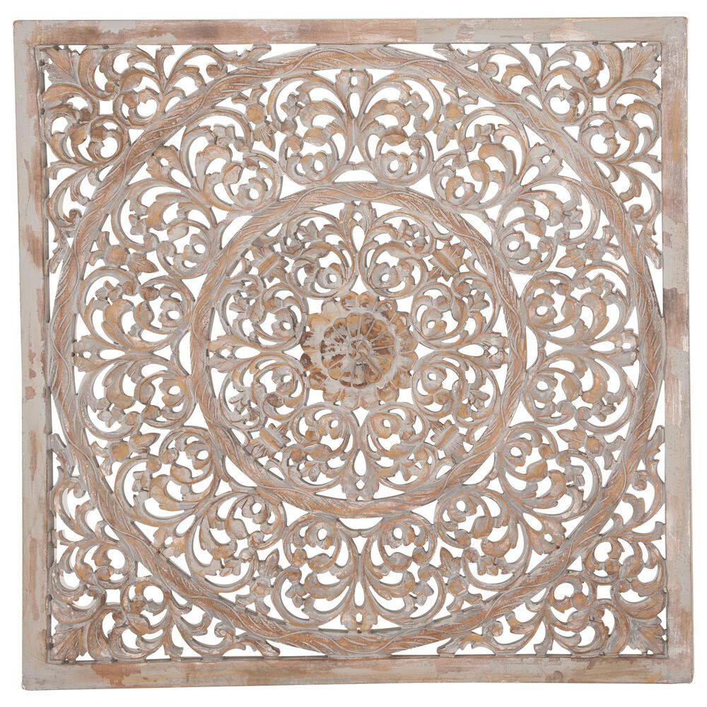 Maple and Jade Floral Wall Decor in White and Brown, , large