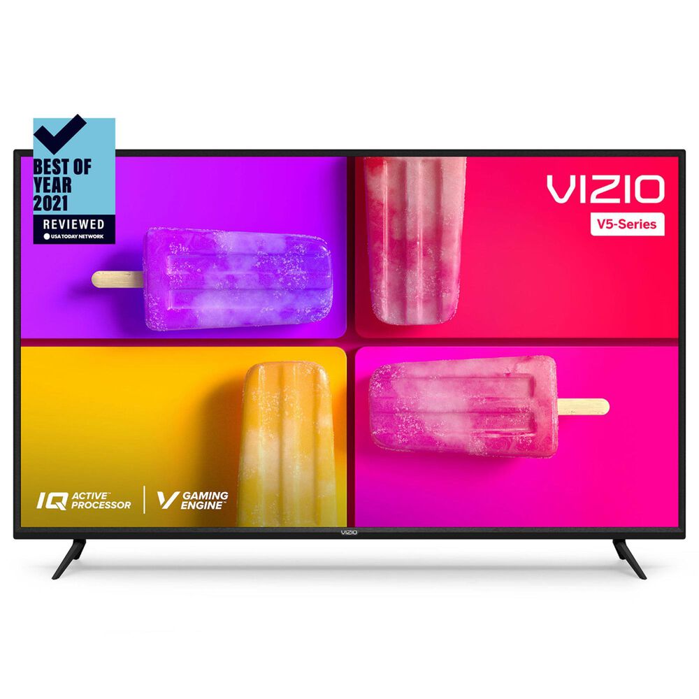 VIZIO 75&quot; Class V-Series 4K LED HDR - Smart TV with 5.1 Home Theater Sound Bar in Black, , large
