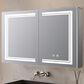 Lexora Home Mesa 40" x 28" LED Mirror Medicine Cabinet with Defogger in Aluminium, , large