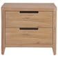 Universal Furniture Modern Walker 3 Piece California King Panel Bedroom Set in Natural Oak with AC Outlets and USB Ports, , large