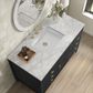 James Martin Vanities Myrrin 48" Single Bathroom Vanity in Carbon Oak with 3 cm Eternal Jasmine Pearl Silestone Top, Rectangular Sink and FreePower Wireless Charger, , large