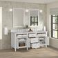 James Martin Vanities Lorelai 72" Double Bathroom Vanity in Bright White with 3 cm Eternal Jasmine Pearl Silestone Top, Rectangular Sinks and FreePower Wireless Charger, , large