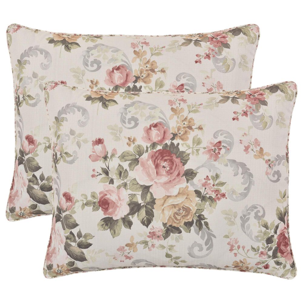 Royal Court Chablis 4-Piece Queen Comforter Set in Rose Gold, , large