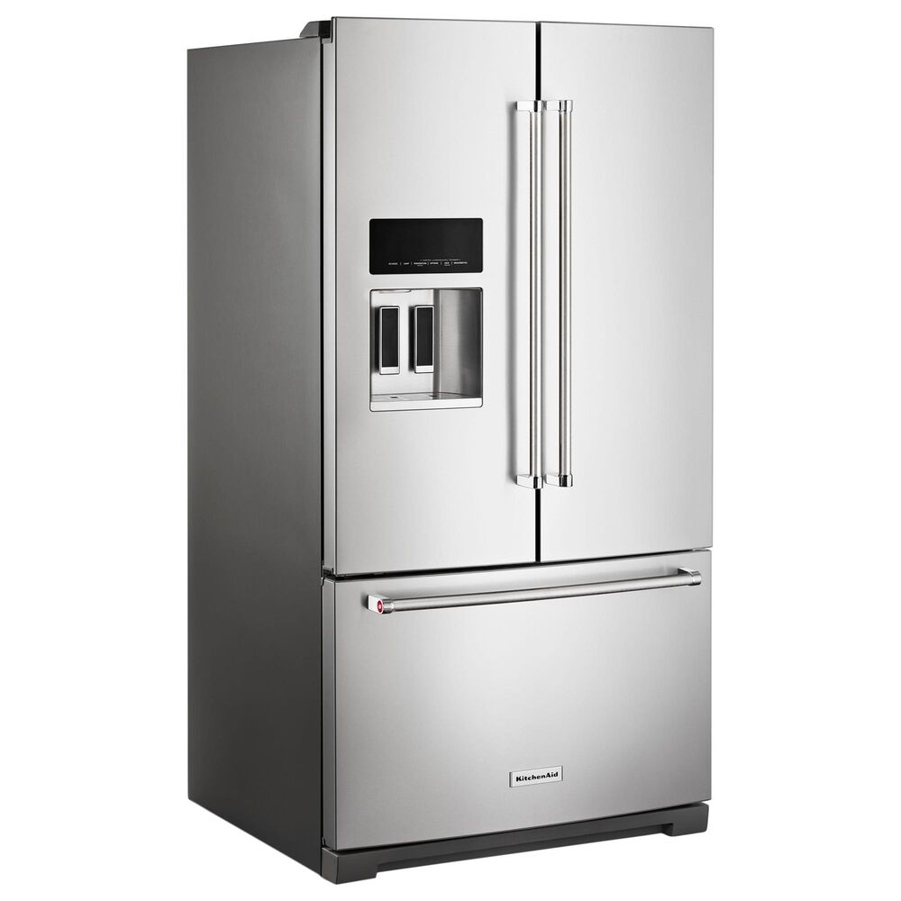 KitchenAid 26.8 Cu. Ft. Standard-Depth French Door Refrigerator with Exterior Ice and Water, , large