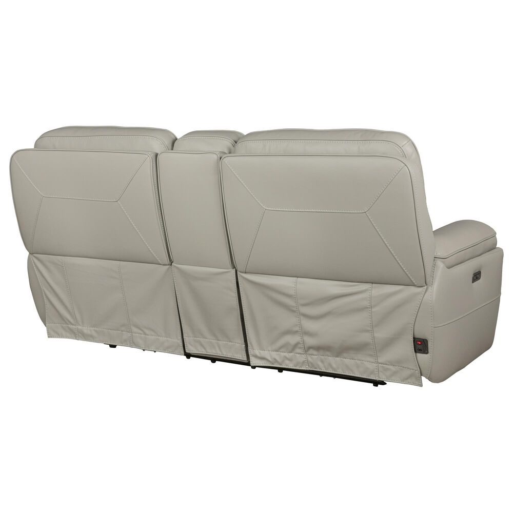 Sienna Designs Leather Power Reclining Console Loveseat with Power Headrests in Glacier Ice, , large