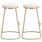 Zuo Modern Bree Barstool in White and Gold (Set of 2), , large