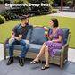 HOMLUX 6-Piece Outdoor Sofa Set in Denim Blue, , large