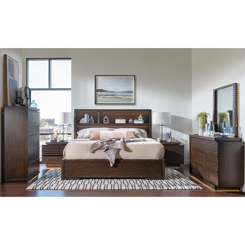 Legacy Classic Architect Queen Bookcase Bed in Onyx Brown, , large