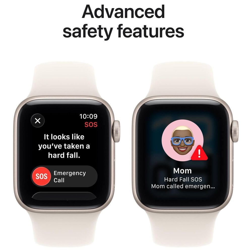Apple Watch SE 3 (GPS) 40mm Aluminum Case with Sport Band - M/L in Starlight and 2-Year AppleCare+, , large