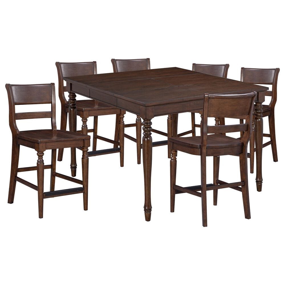 Riva Ridge Cambridge 7-Piece Counter Height Dining Set in Classic Cherry, , large