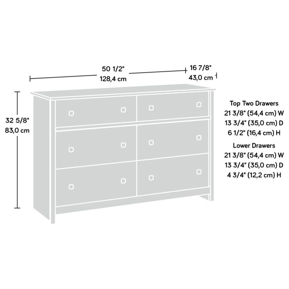 Sauder River Ranch 4-Piece Full/Queen Bedroom Set in White Plank, , large