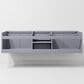 Lexora Home Geneva 72" Double Bathroom Vanity in Dark Grey with 2 cm White Carrara Marble Top and Rectangular Sinks, , large