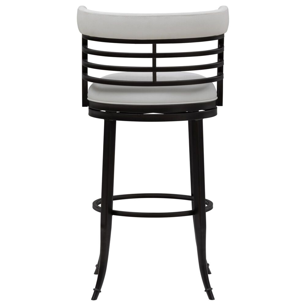 Armen Living Telia Bar Height Stool with Ivory Upholstery in Dark Brown, , large
