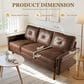 HOMLUX 72" Stationary Sofa in Dark Brown, , large