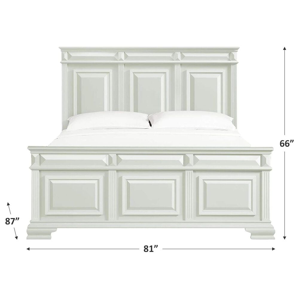 Mayberry Hill Bridgestone King Panel Bed in Antique White, , large