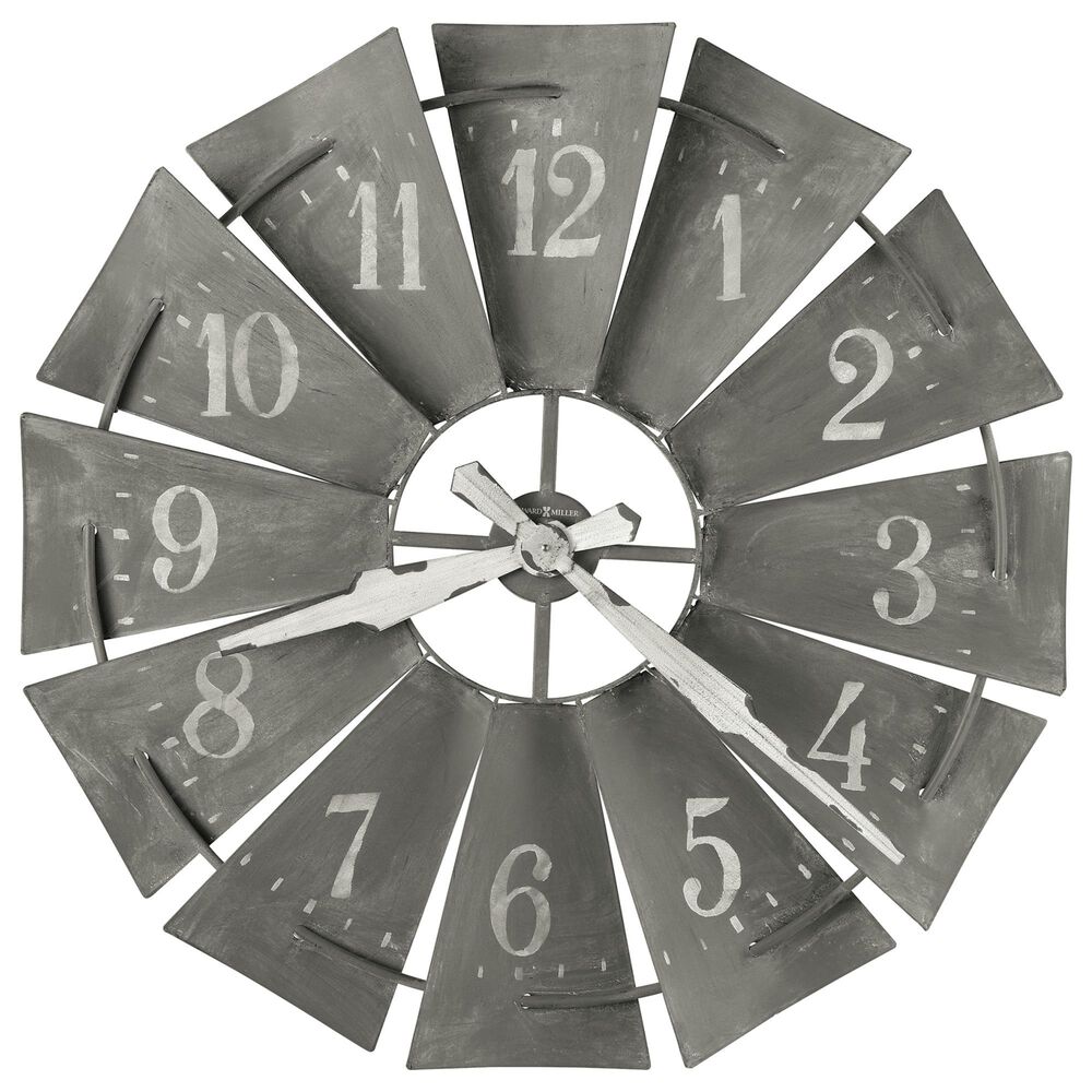 Howard Miller Windmill Oversized Wall Clock in Antique Brownish Charcoal, , large