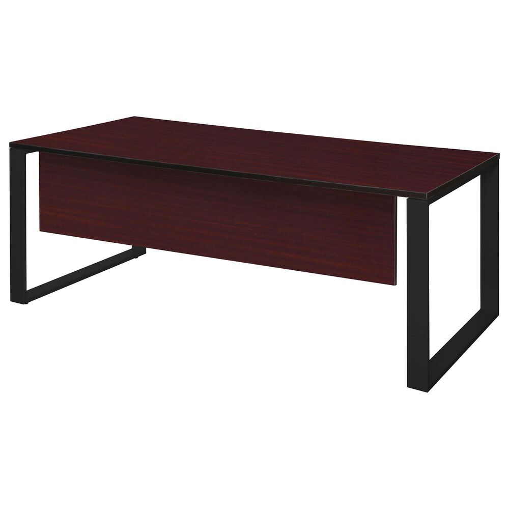 Regency Global Sourcing Structure 72" x 36" Training Table with Panel in Mahogany/Black, , large